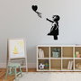 Wallity Banksy - 14 Escultura de pared de metal negra